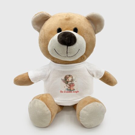 Pluș ursuleț personalizat cu text - Îngeraș de Crăciun