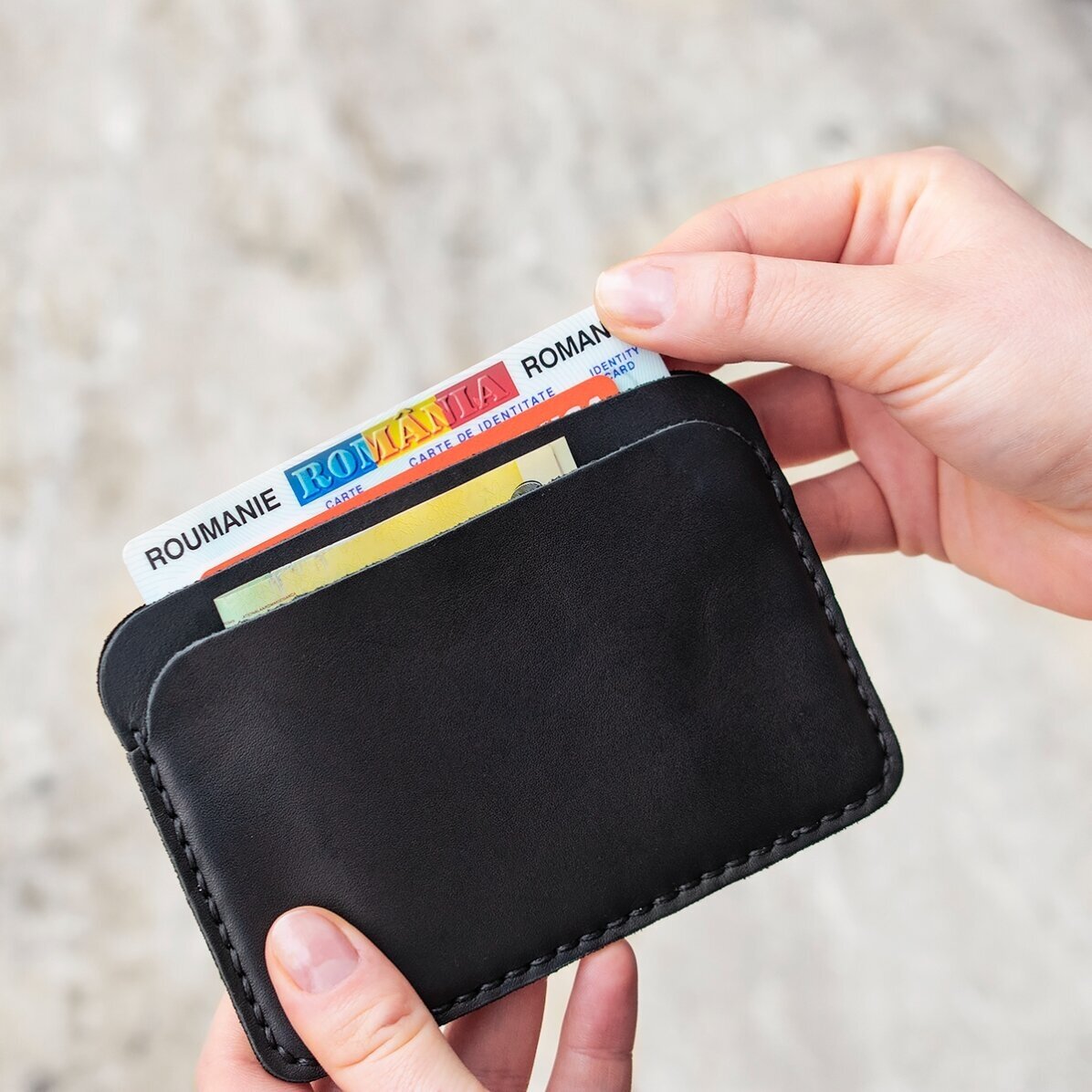 Portofel din piele personalizat cu nume - Money Maker