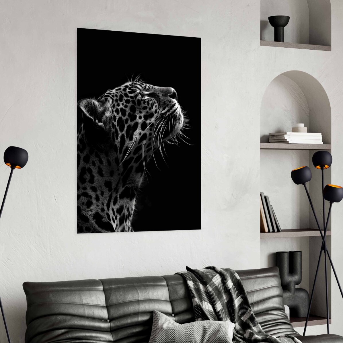 Poster Black and White Jaguar