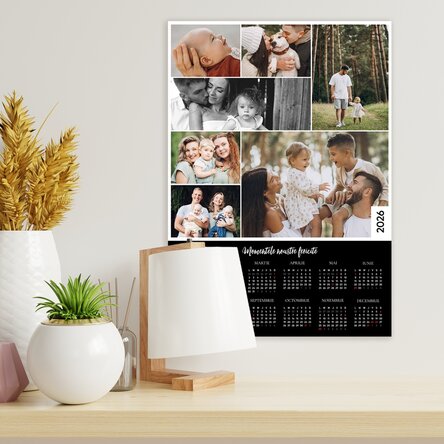 Poster calendar personalizat cu 7 poze și text