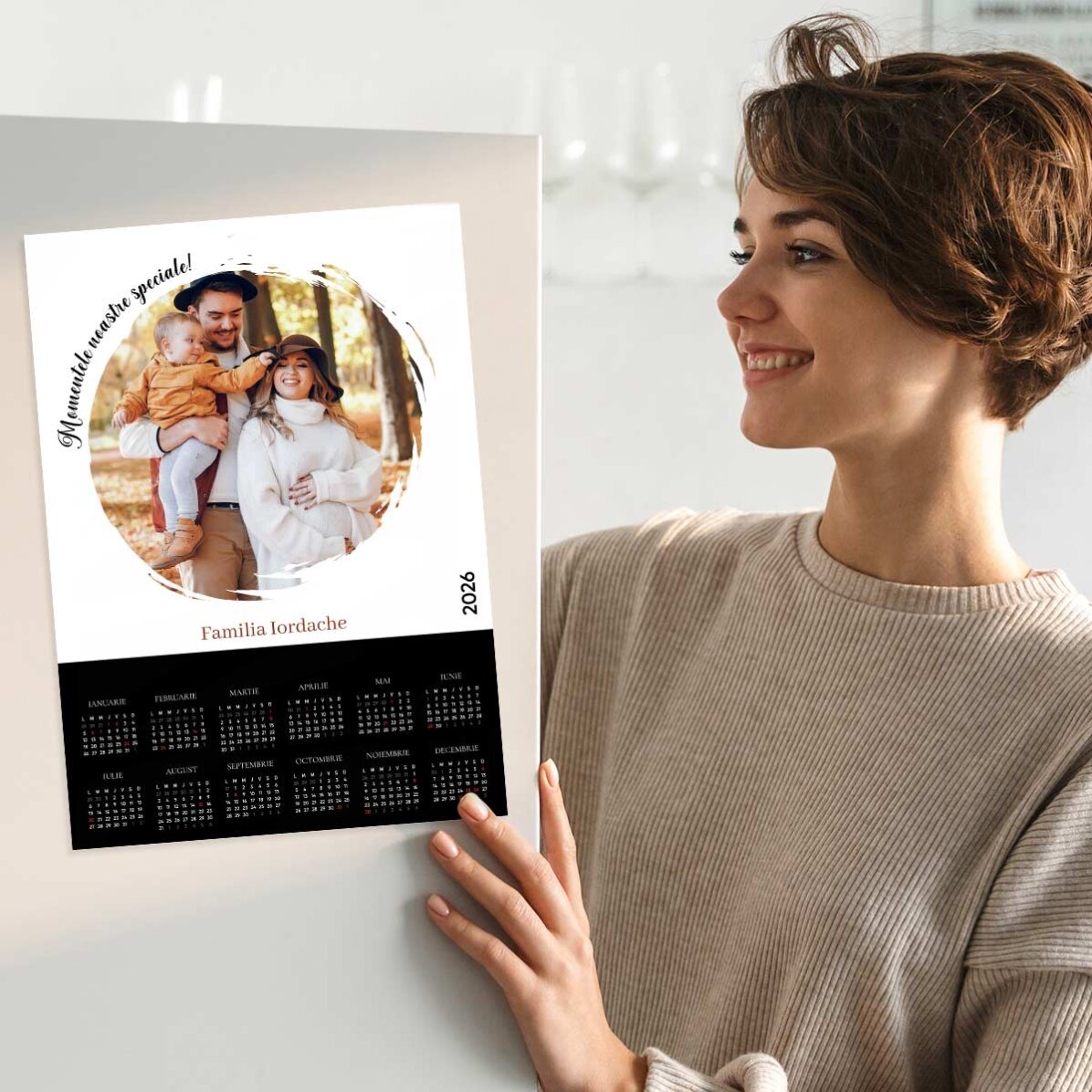 Poster calendar personalizat cu o poză și mesaj -  Momentele noastre speciale!