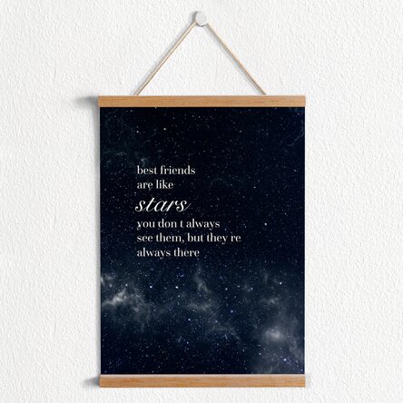 Poster cu agățătoare personalizat cu text - Best Friends