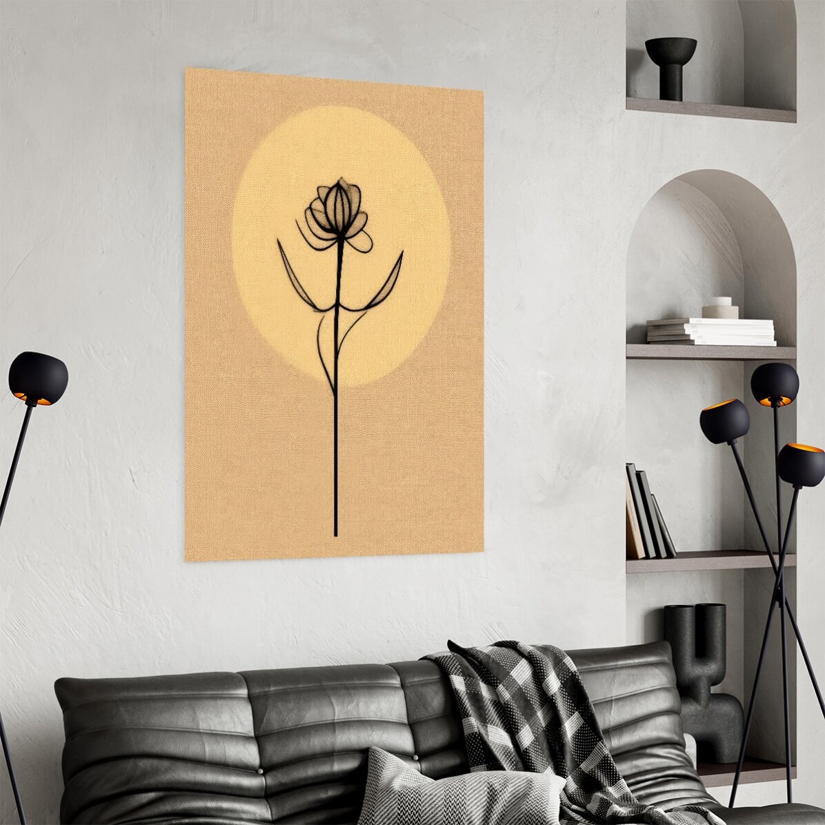 Poster Floare minimalistă line art