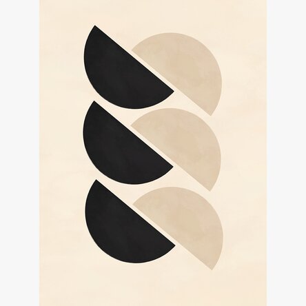 Poster Forme geometrice minimalist, semicercuri