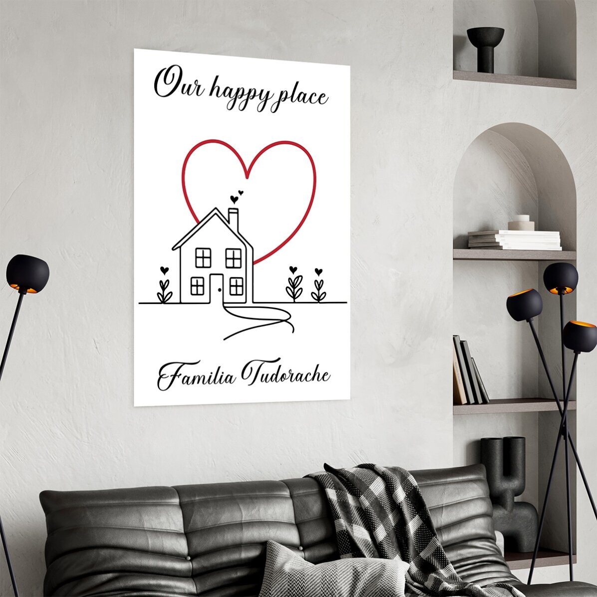 Poster personalizat cu text - Our happy place