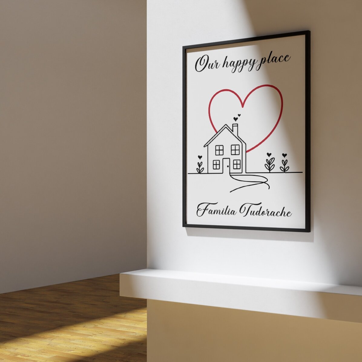 Poster personalizat cu text - Our happy place