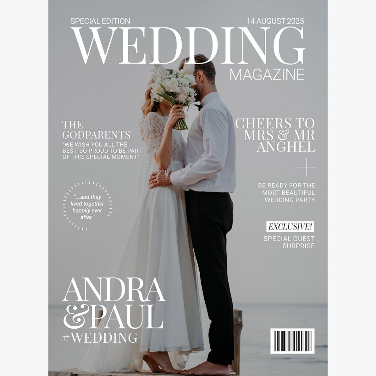 Poster personalizat cu poză și text - Copertă de revistă