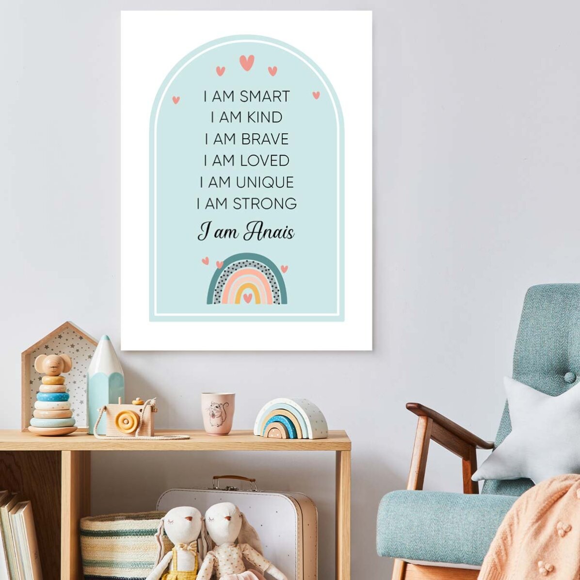 Poster personalizat cu text - Rainbow