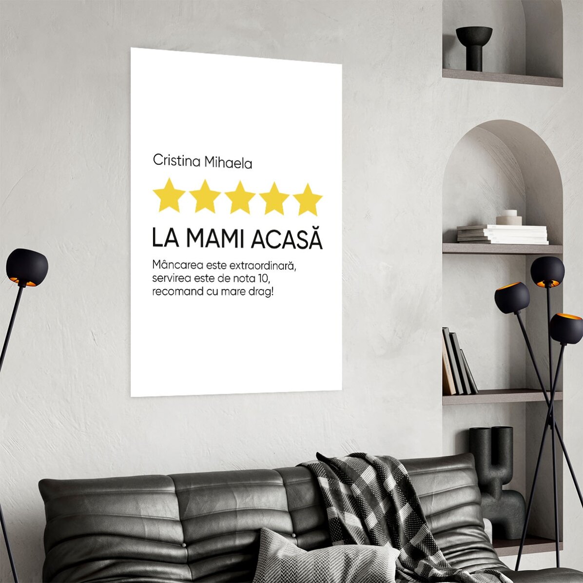 Poster personalizat cu text - Review