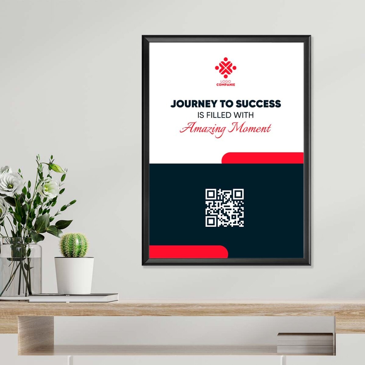 Poster personalizat cu text și logo - Journey