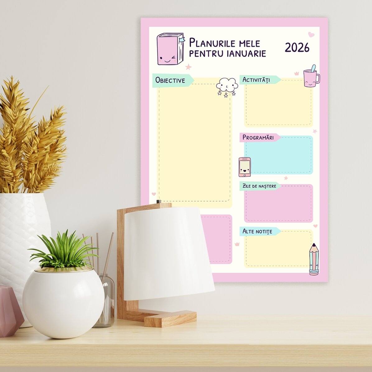 Poster personalizat - Pastel planner