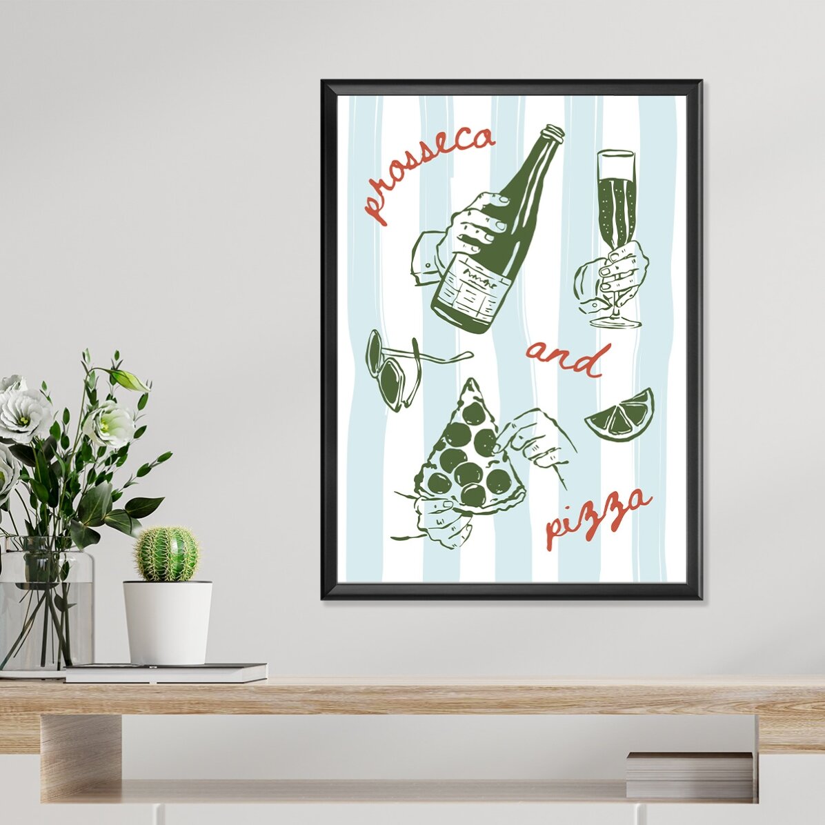 Poster Prosseco & Pizza