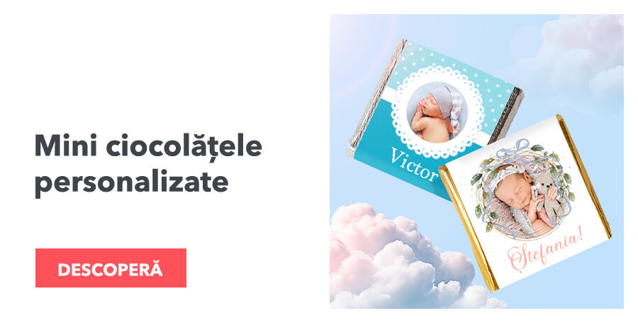 Személyre szabott mini csokoládék keresztelőkre