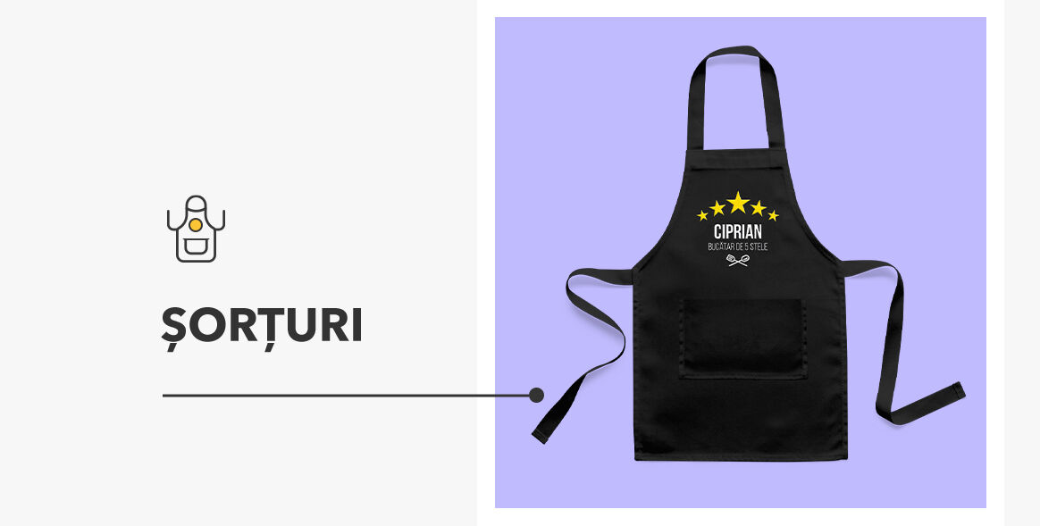 Șorțuri personalizate cu poză sau broderie