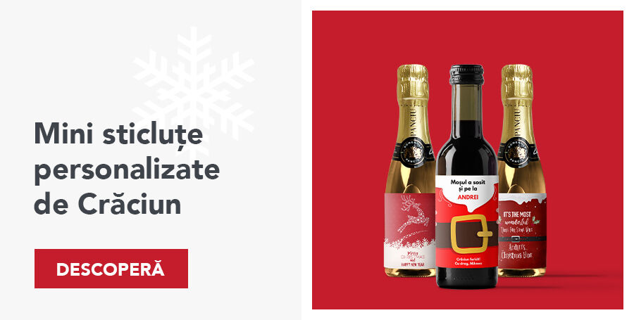 Személyre szabott mini karácsonyi palackok