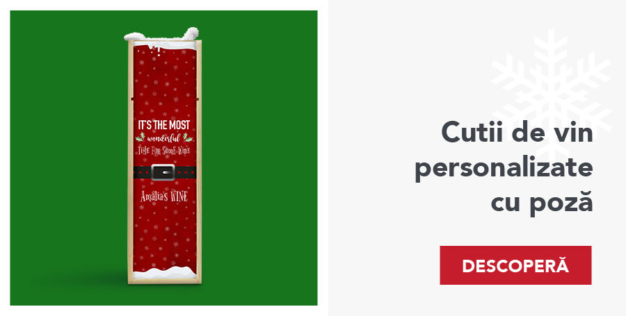 Személyre szabott borosdobozok karácsonyi fotóval