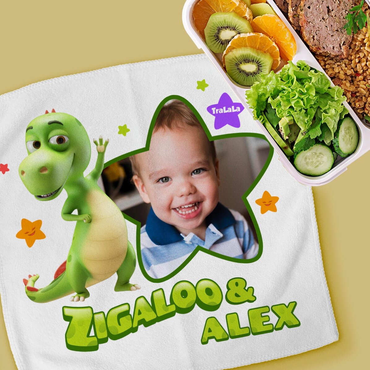 Prosop personalizat cu nume - E timpul pentru masă cu TraLaLa