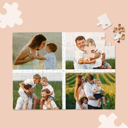 Puzzle personalizat cu 4 poze 20x15 cm 