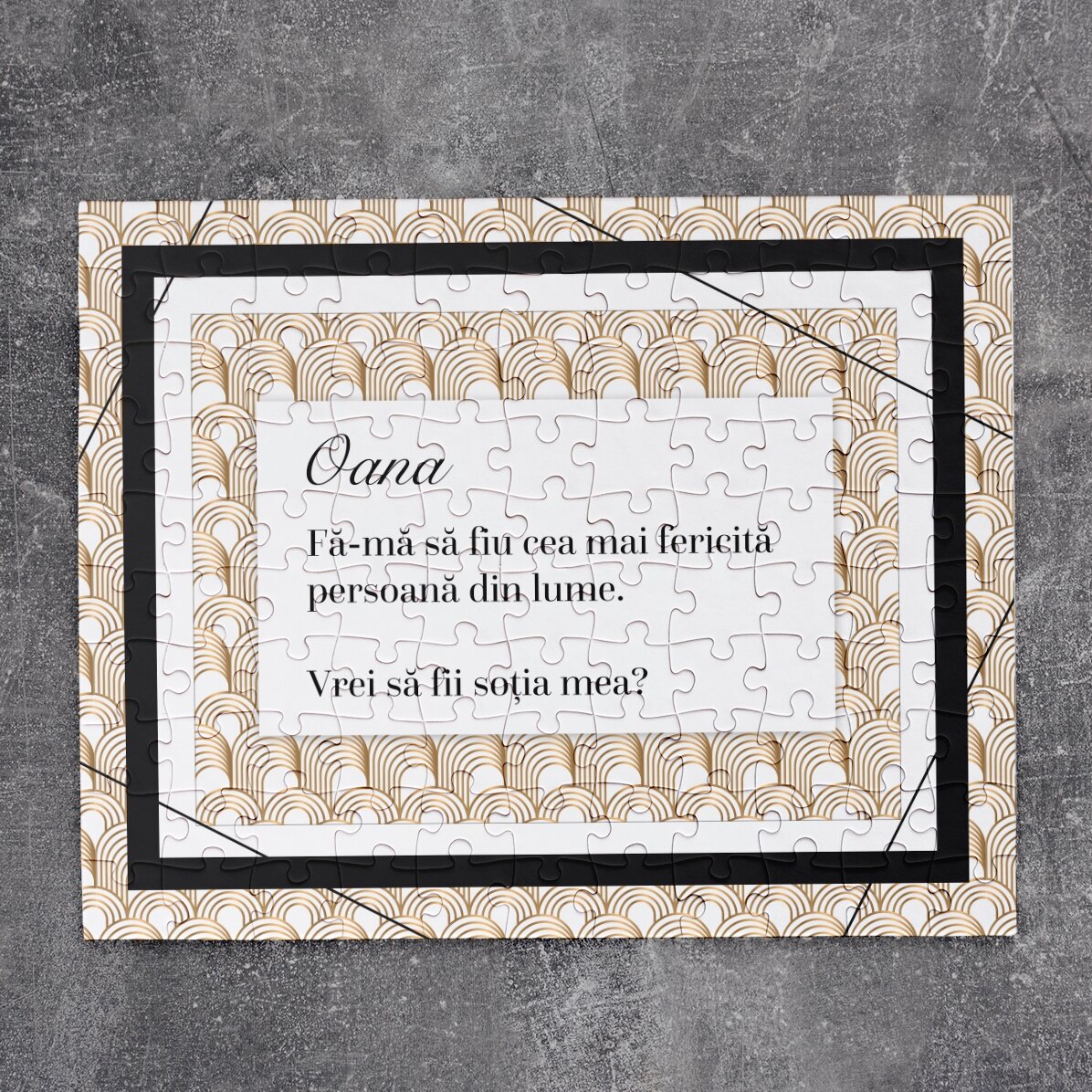 Puzzle personalizat cu text 24x19 cm - Mesaj ascuns