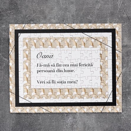 Puzzle personalizat cu text 24x19 cm - Mesaj ascuns