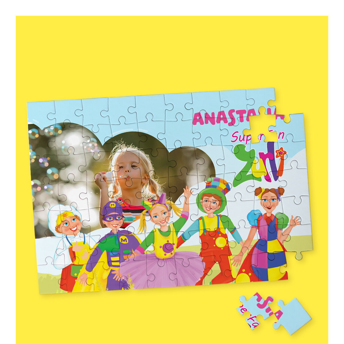 Személyre szabott kirakós játékok a Gasca Zurli hivatalos engedélyével