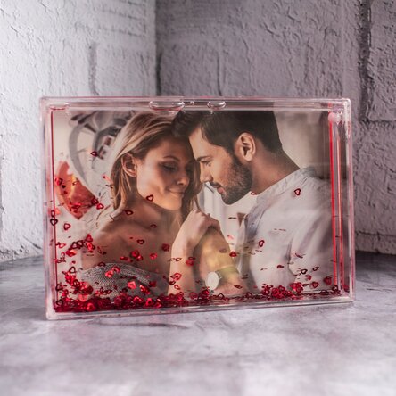 Ramă foto de birou cu inimioare