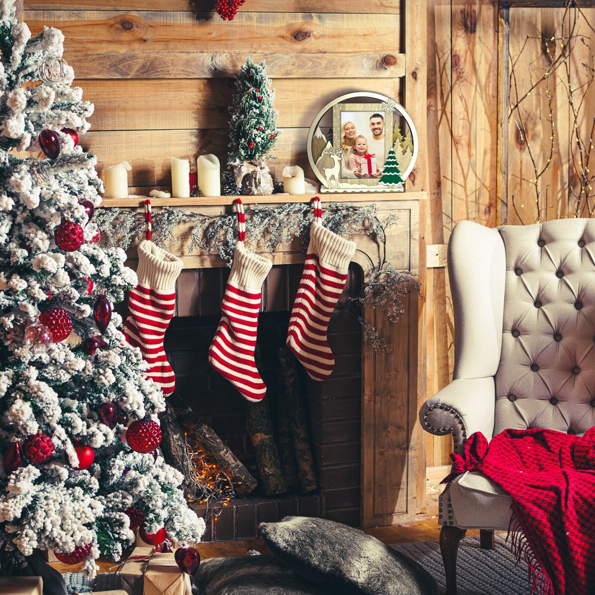 Ramă foto de Crăciun - model Vester