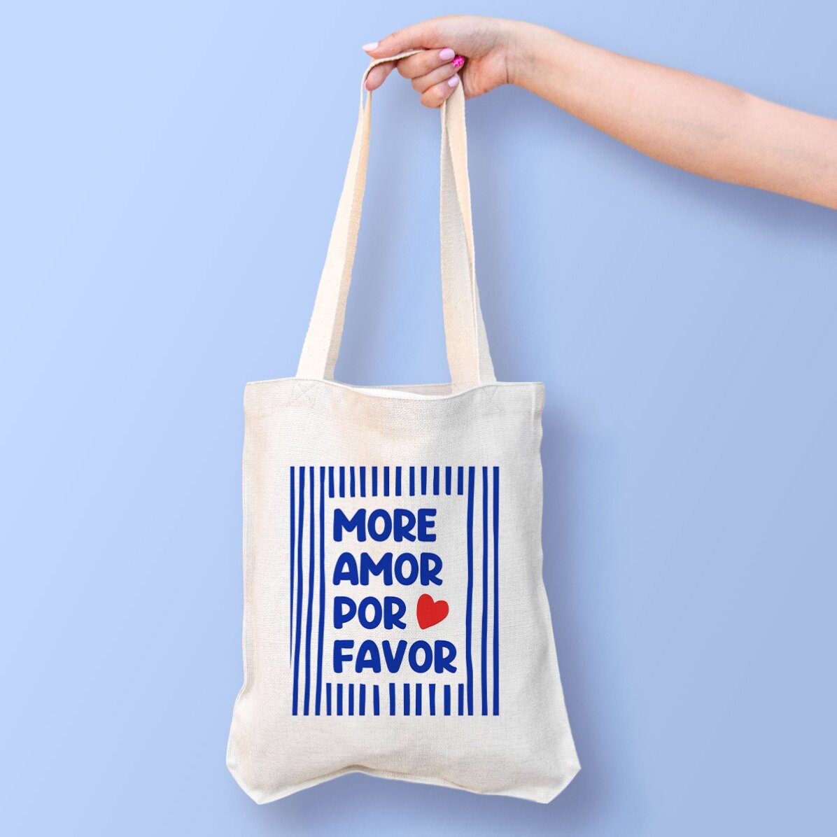 Személyre szabott táska üzenettel – More amor
