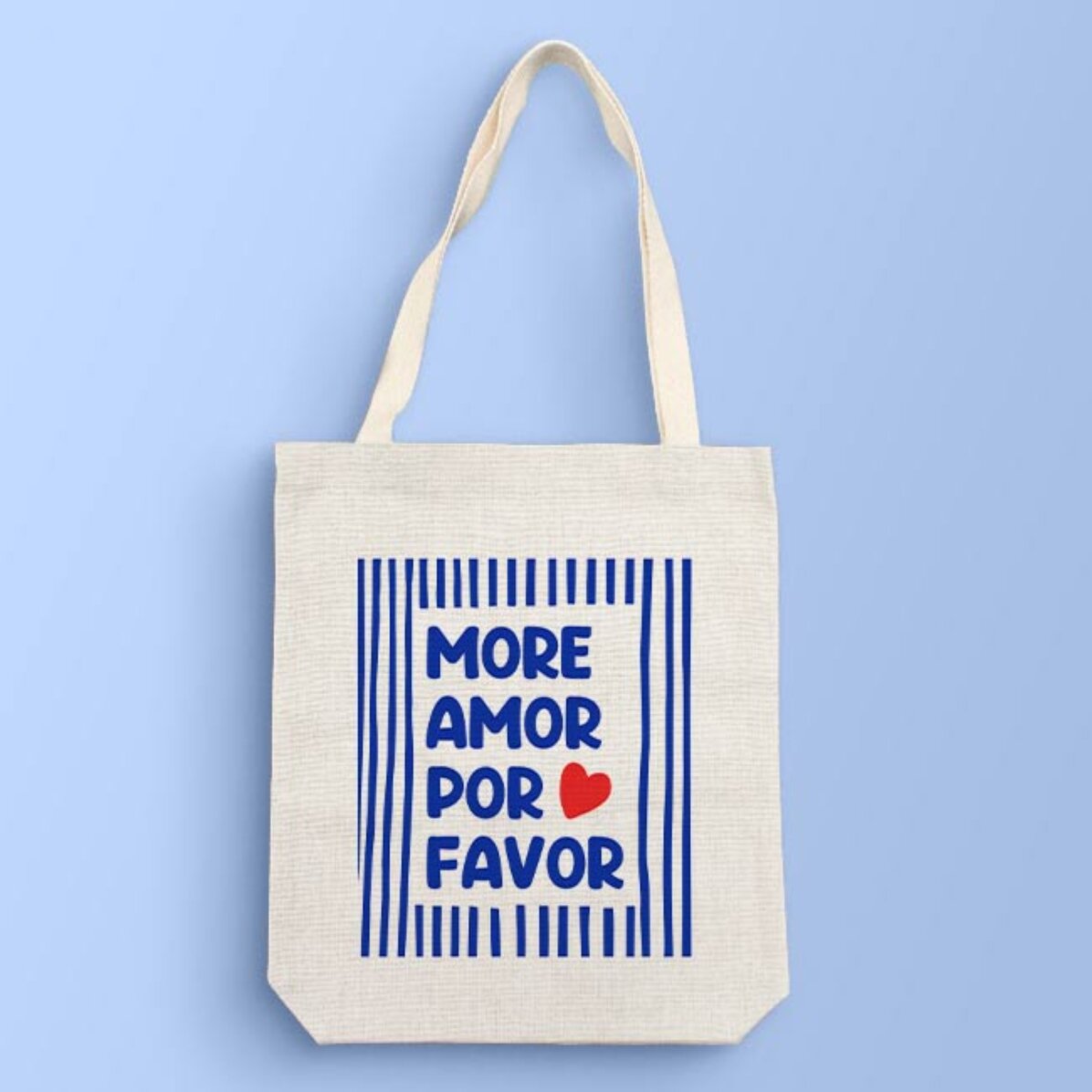 Személyre szabott táska üzenettel – More amor