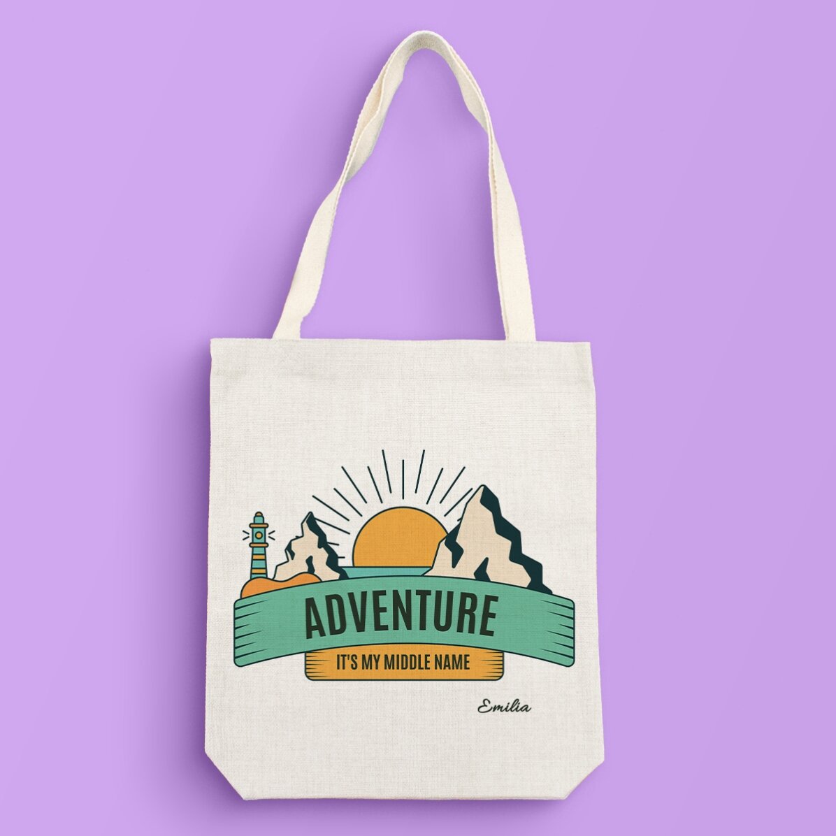 Sacoșă personalizată cu text - Adventure