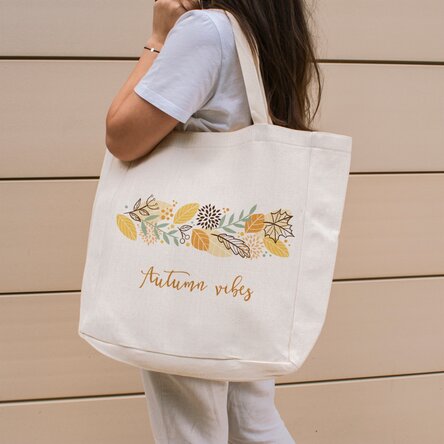 Sacoșă personalizată cu text -  Autumn vibes