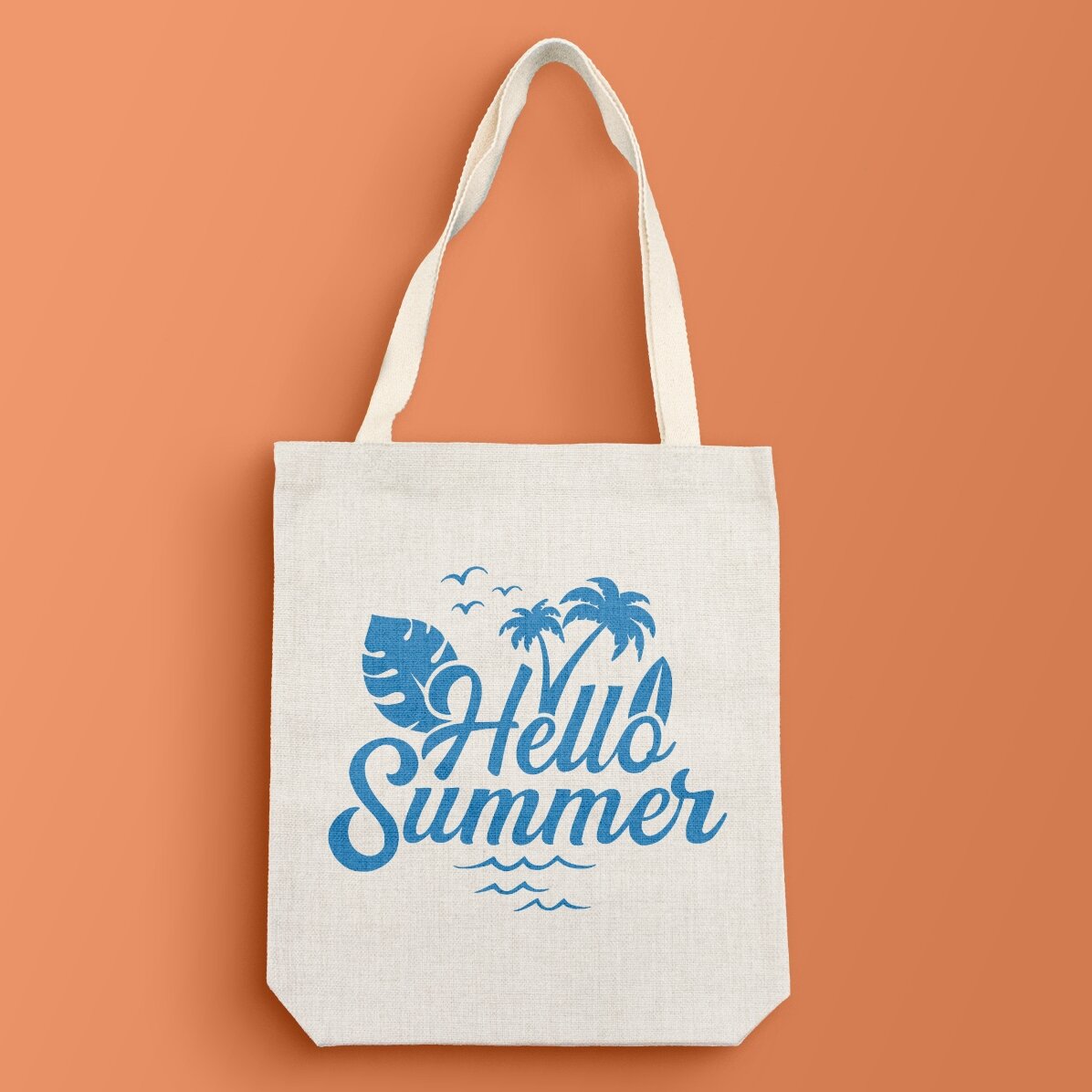 Sacoșă personalizată cu text - Hello, summer