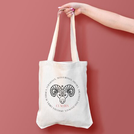 Sacoșă personalizată cu text - Zodia Berbec