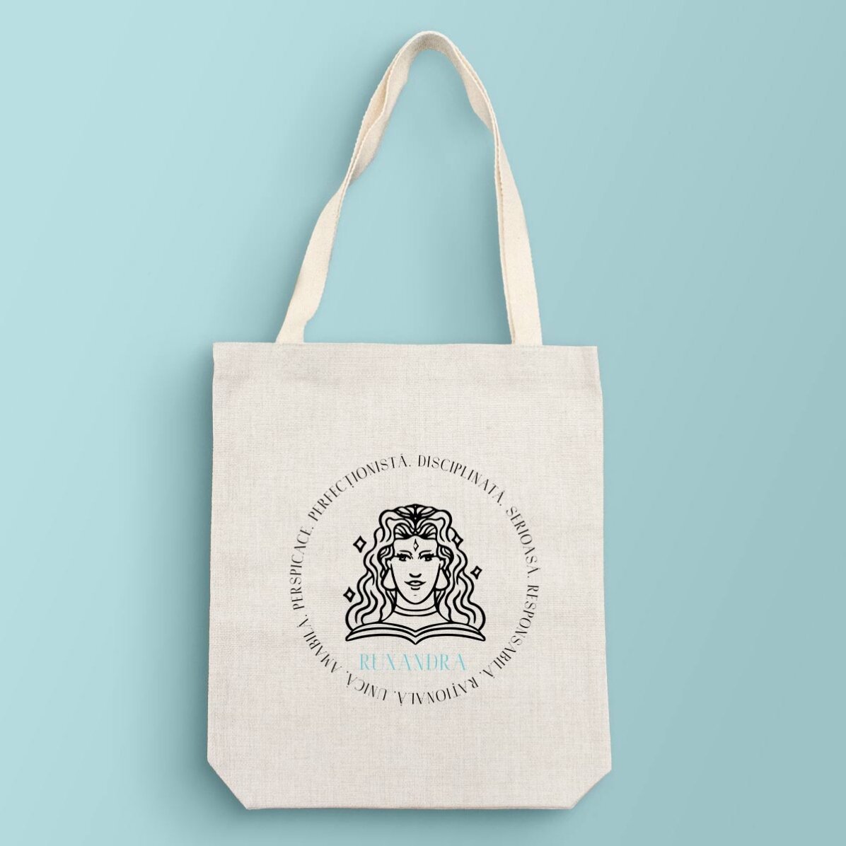 Sacoșă personalizată cu text - Zodia Fecioară