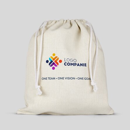 Săculeț mediu personalizat cu logo și text