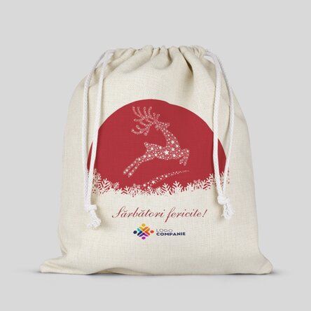 Săculeț 36x39cm personalizat cu logo - Magia Crăciunului