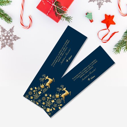 Semn de carte personalizat cu text și logo - Poveste de Crăciun