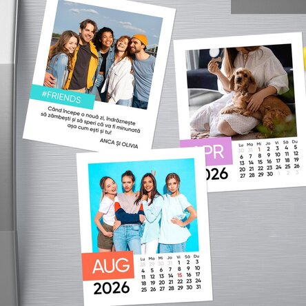 Set 12 magneți format polaroid 10x12cm - Calendar