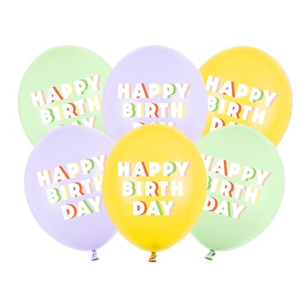 Set 6 baloane - Happy birthday!