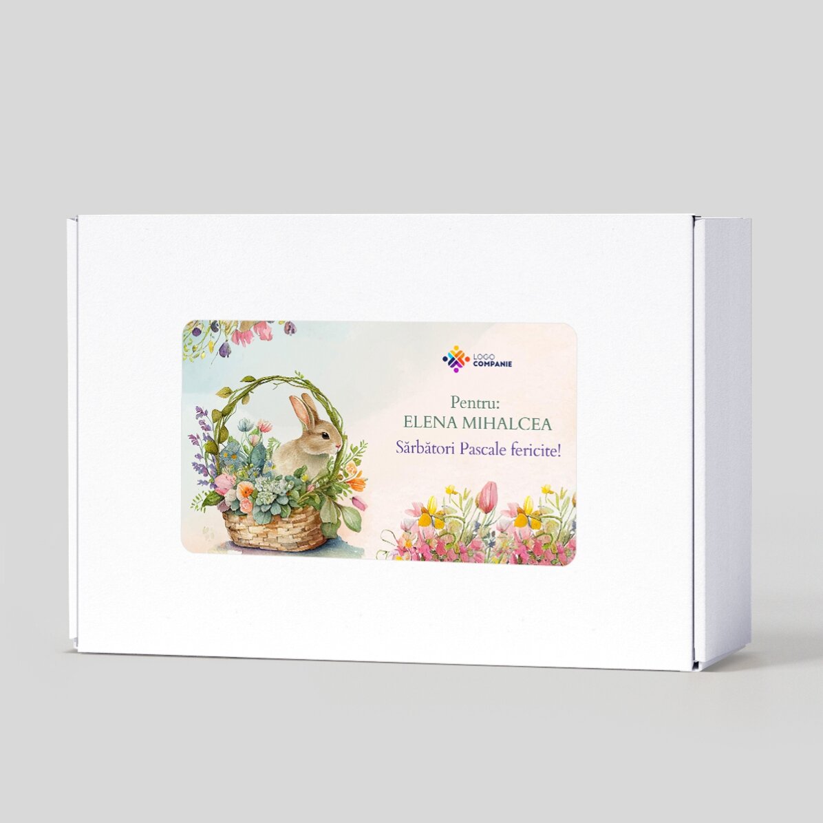 Személyre szabott vállalati ajándékkészlet logóval - Boldog húsvétot!