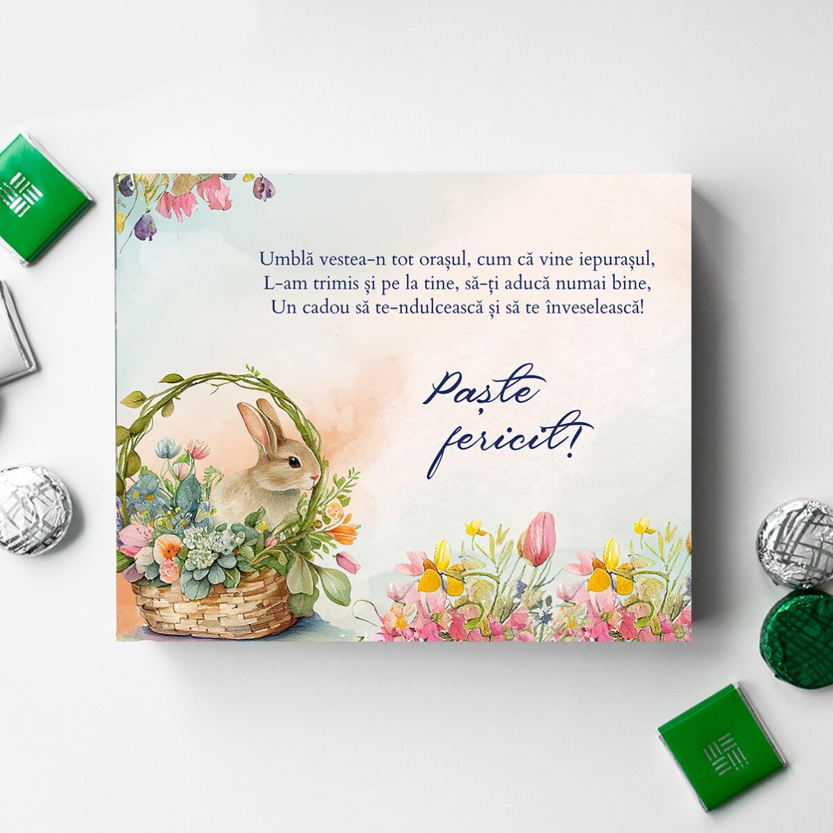 Személyre szabott vállalati ajándékkészlet logóval - Boldog húsvétot!