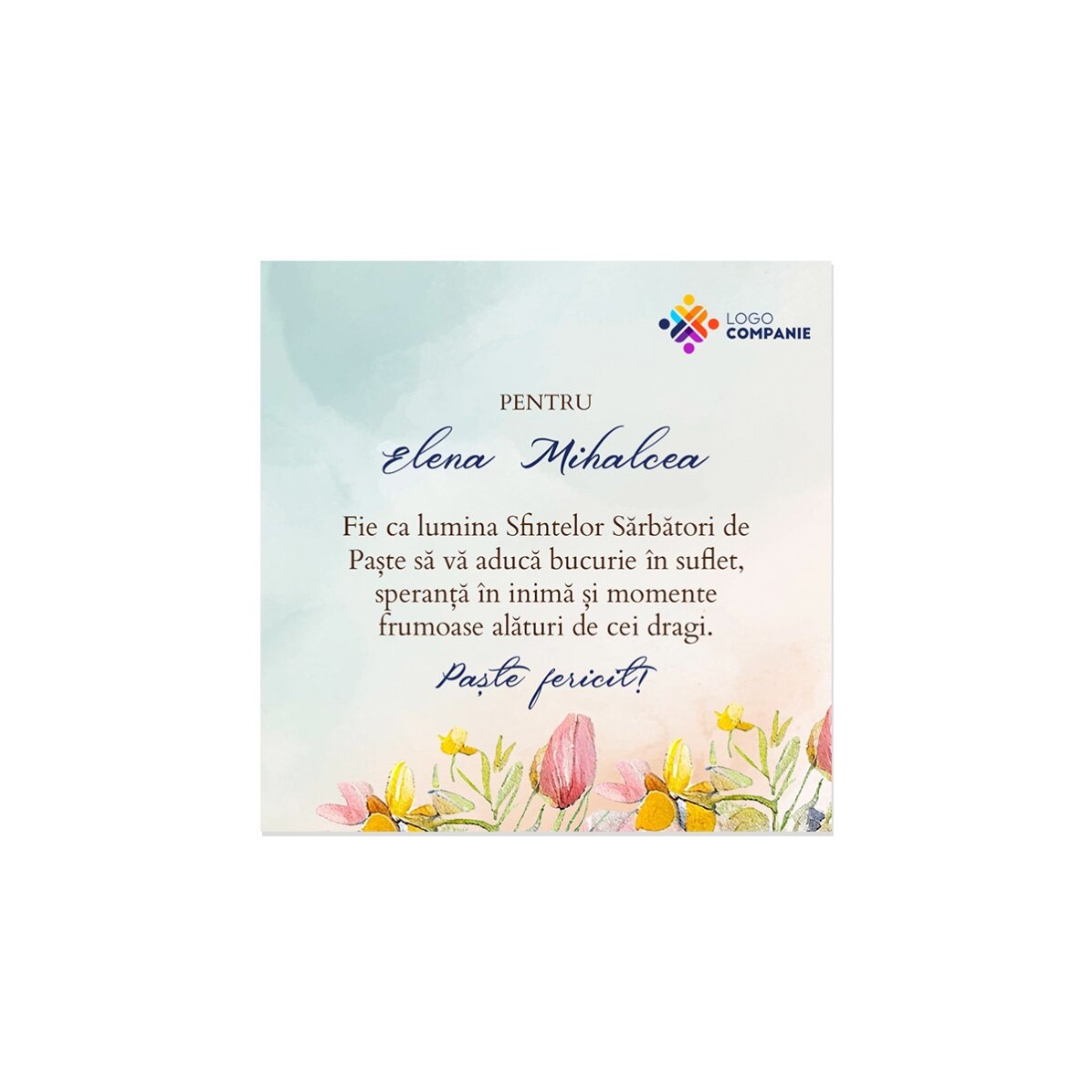 Személyre szabott vállalati ajándékkészlet logóval - Boldog húsvétot!