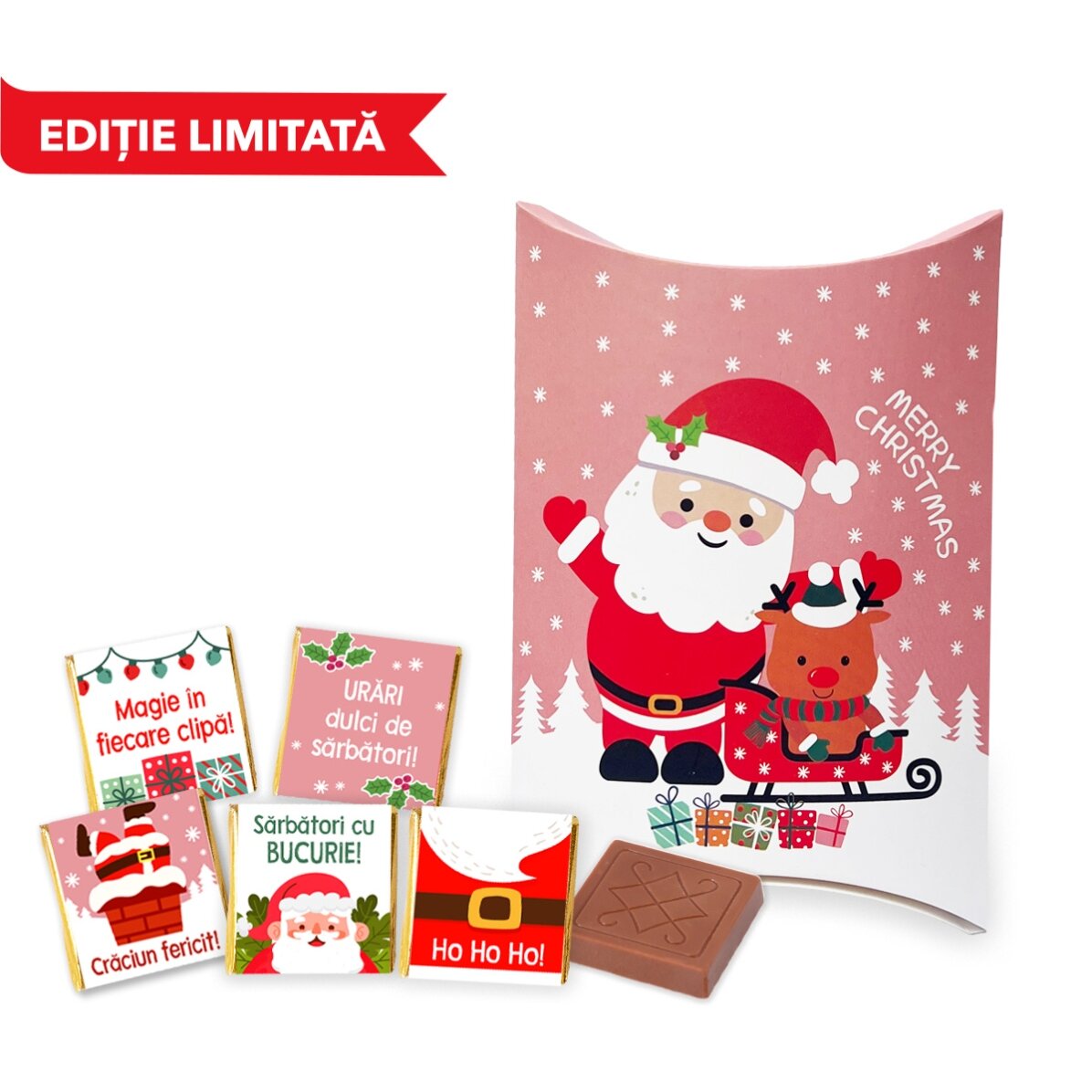 Set cadou cu 5 mini ciocolățele - Urări dulci