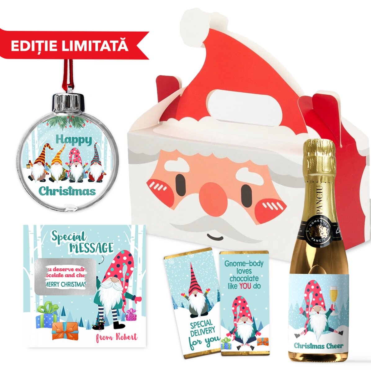 Set cadou cu card personalizat - Let it snow