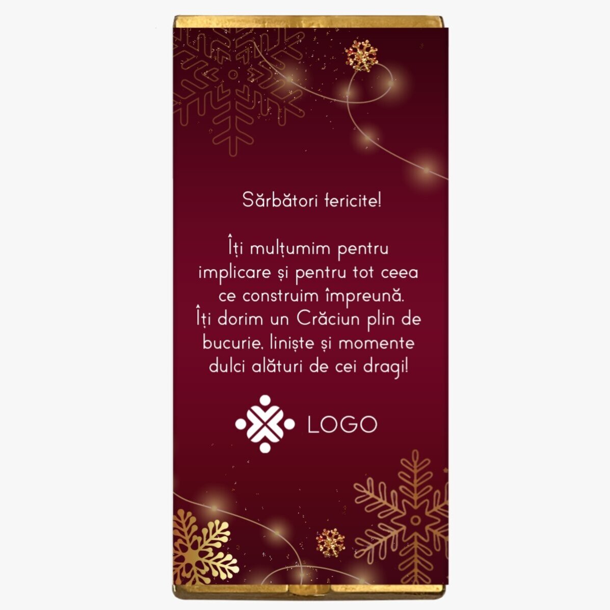Személyre szabott karácsonyi ajándékkészlet logóval és üzenettel – Red Christmas