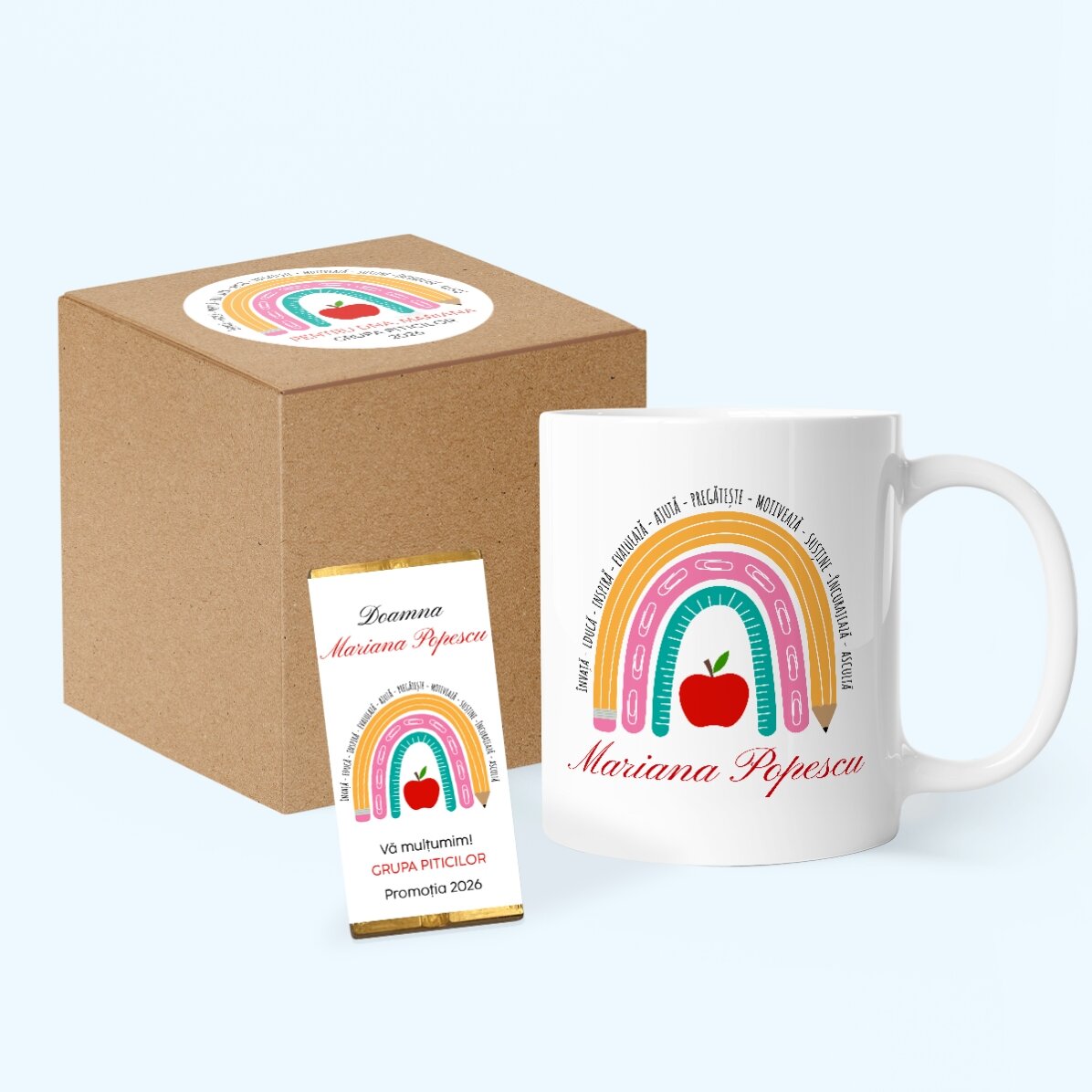 Személyre szabott ajándékkészlet óvónőknek/tanárnőknek