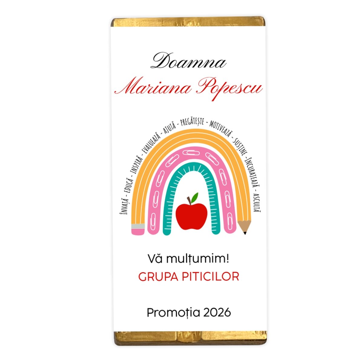 Személyre szabott ajándékkészlet óvónőknek/tanárnőknek