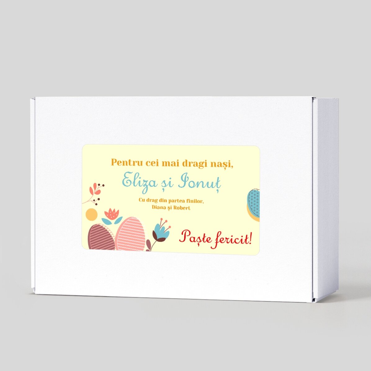 Személyre szabott ajándékkészlet keresztapáknak és keresztanyáknak – Boldog húsvétot!