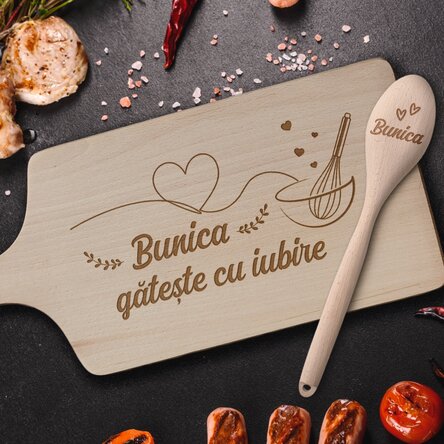 Set cadou tocător și lingură pentru Bunica