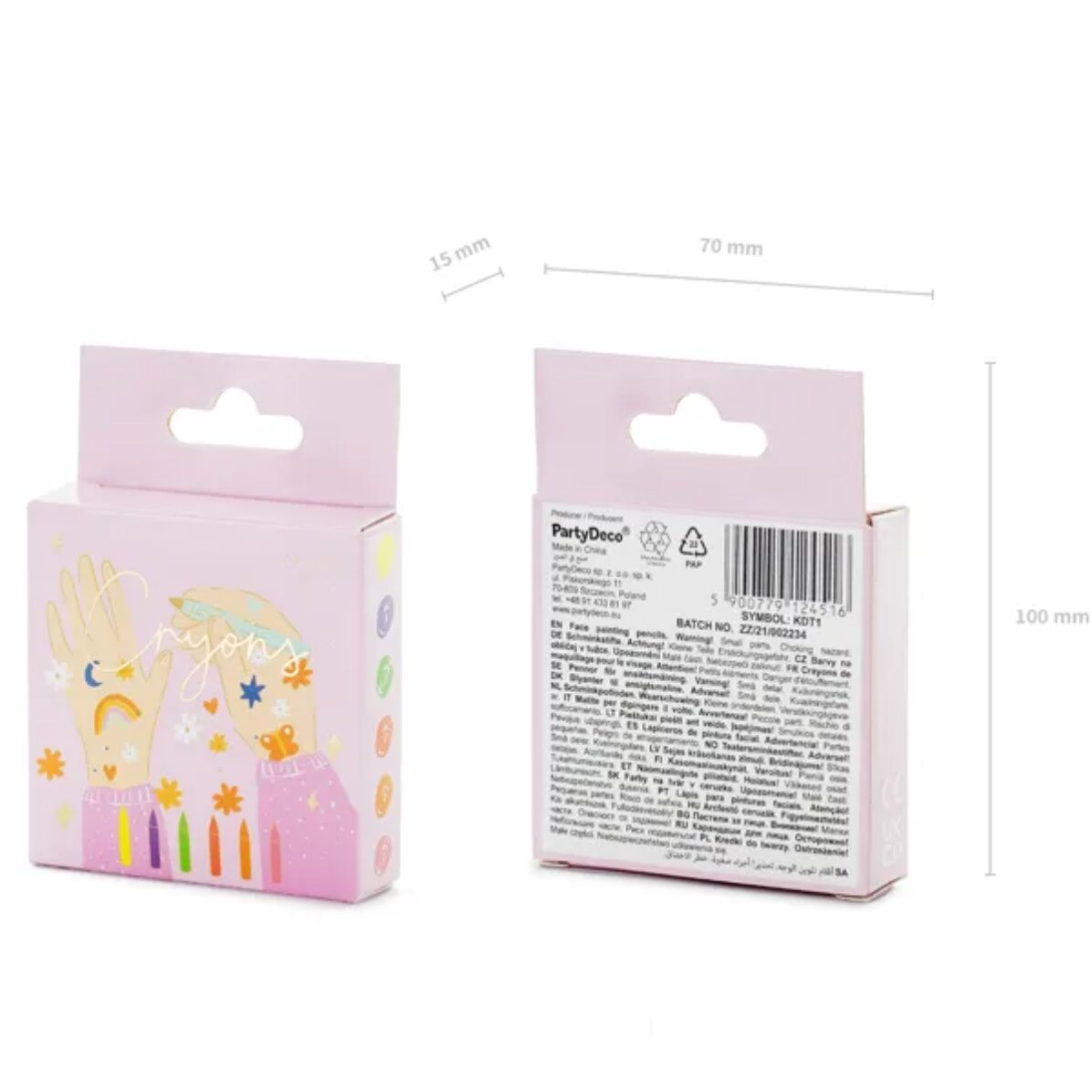 Set creioane colorate pictură pe față